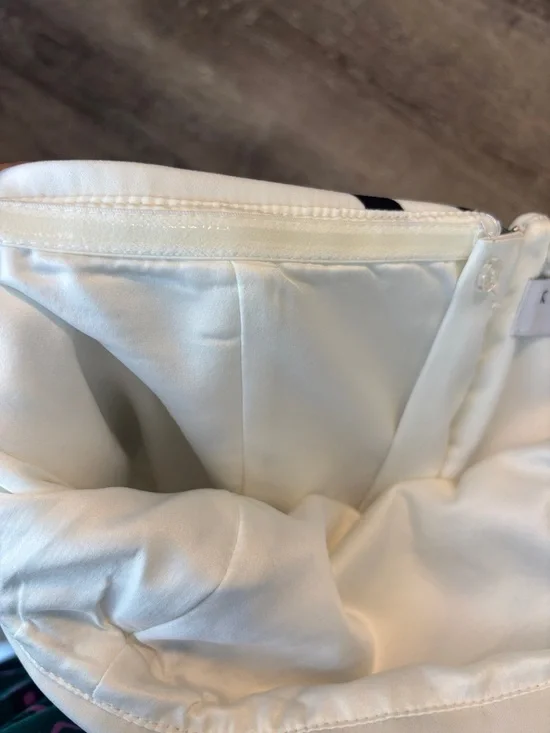 KEEPSAKE White Sleeveless Dress Black Stripe A-Line Elegant Chic - Picture 11 of 15